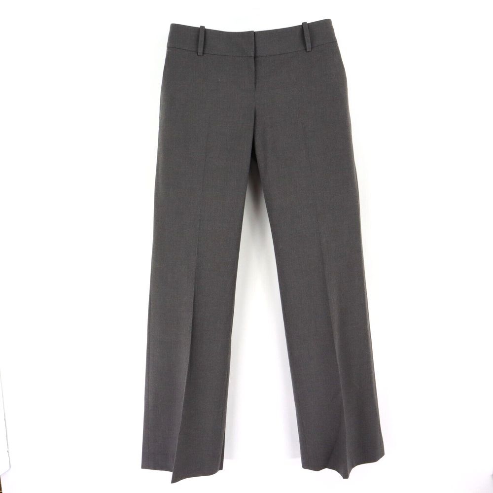 Halogen Whitney Fit Dress Pants Womens Sz 2 Gray Polyester Pockets Straight Leg